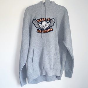 Harley Davidson Gray Hooded Sweatshirt Hoodie